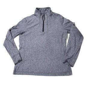Lululemon Surge Warm Half Zip Heathered Nautical Navy XL